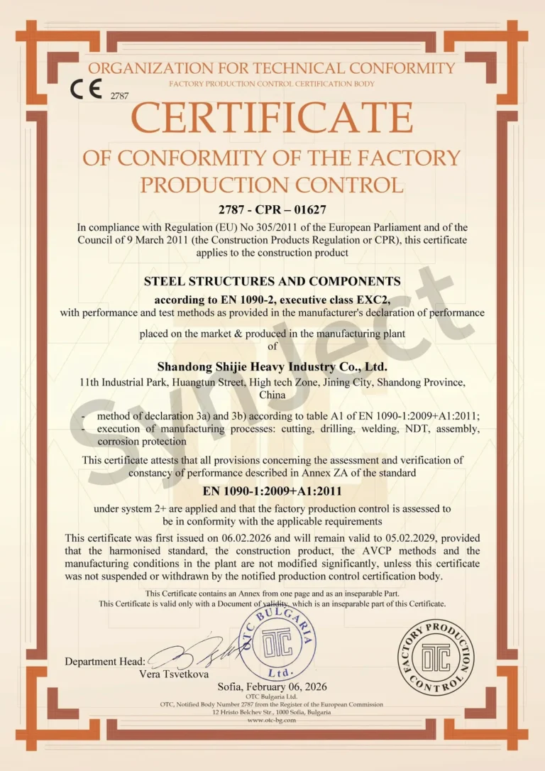 CE Marking - EN 1090-2 (CPR 01627)