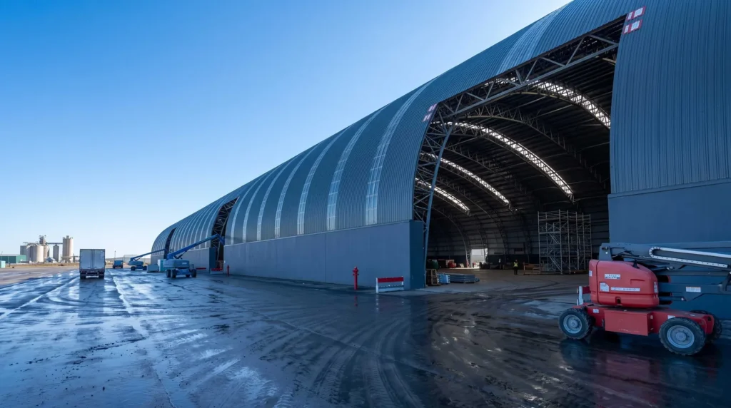 Sub-Zero Mega Span: Four 151m Bolted Space Frame Coal Sheds Conquering Russian Far East Conditions