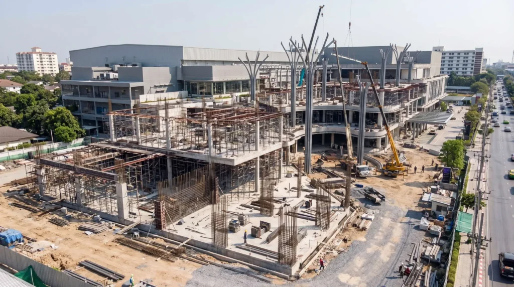 28,000 sqm Freeform Architectural Steel Atrium Canopy in Thailand: Parametric Tree-Column Engineering and Zero-Tolerance Glass Integration