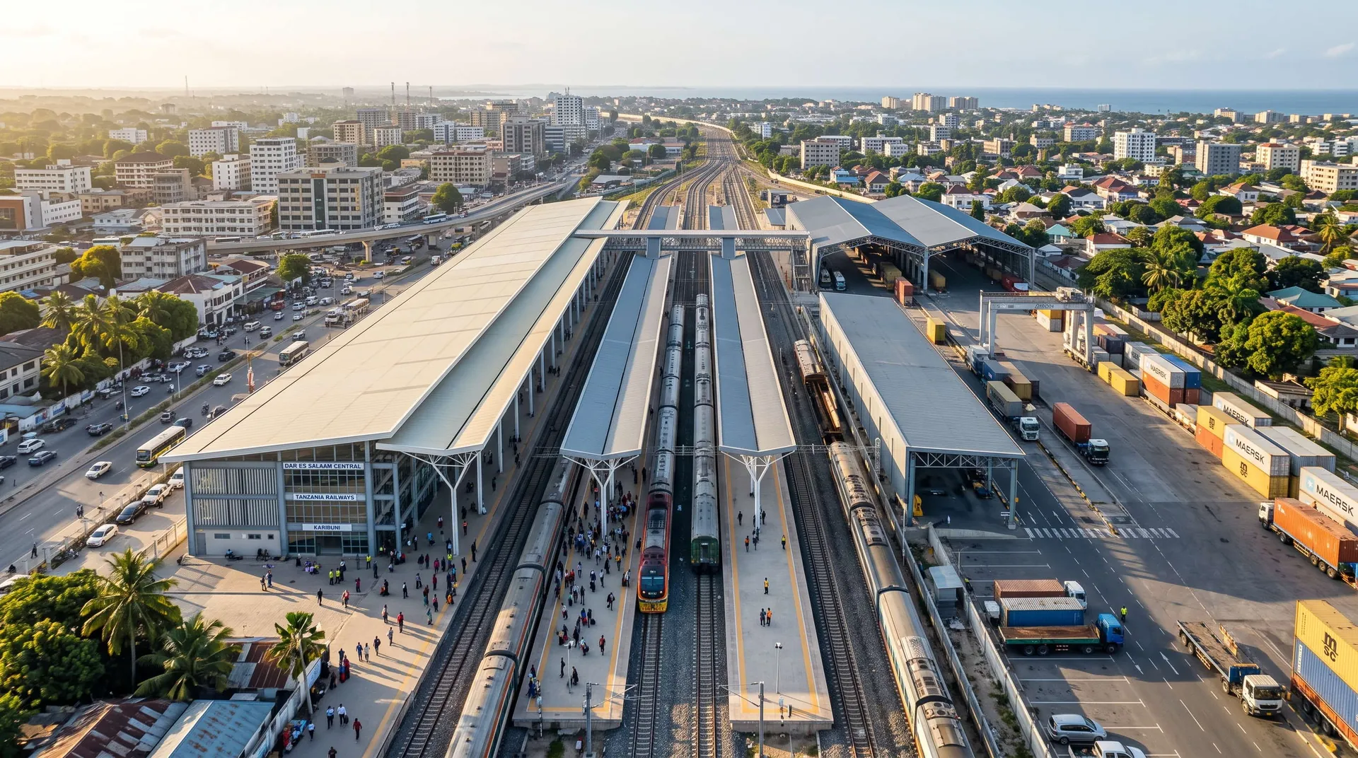 42,000 sqm SGR Urban Rail Terminal and Freight Logistics Hub in Dar es Salaam: Heavy-Duty Space Frames, Tropical Monsoon Durability, and 100% Bolted Field Assembly