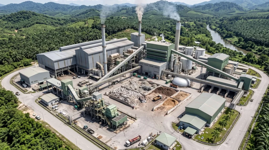 30MW Palm Biomass Power Plant in Malaysia: Heavy Conveyor Galleries and Acid-Resistant Systems