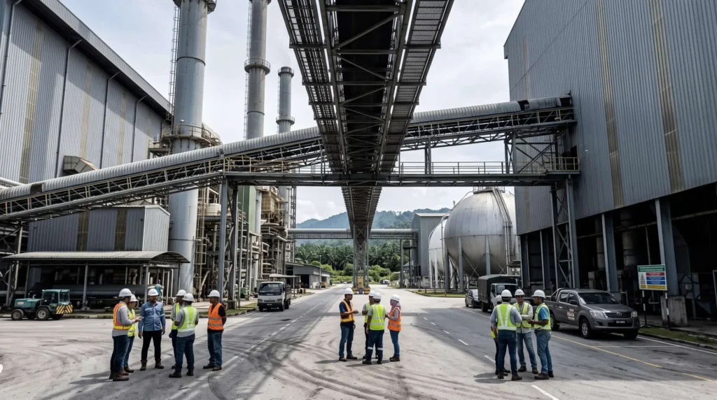 30MW Palm Biomass Power Plant in Malaysia: Heavy Conveyor Galleries and Acid-Resistant Systems