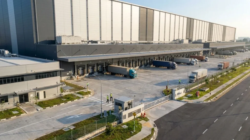 40m Monolithic Rack-Supported ASRS Hub in Singapore: Sub-Millimeter Stacker Rail Plumbness and Fast-Track BCA-Compliant Turnkey Erection