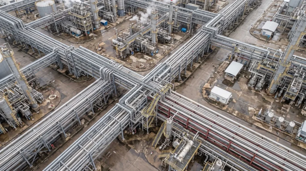 Multi-Tier Structural Steel Petrochemical Pipe Racks for Mega Coastal Refinery & Chemical Hub in Map Ta Phut, Thailand