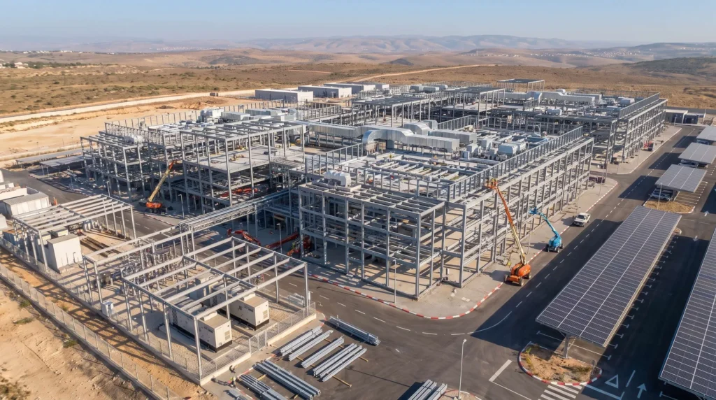 65,000 sqm Hyperscale Cloud & AI Data Center in Israel: Heavy Rooftop Chiller Vibration Damping and Accelerated Turnkey Delivery
