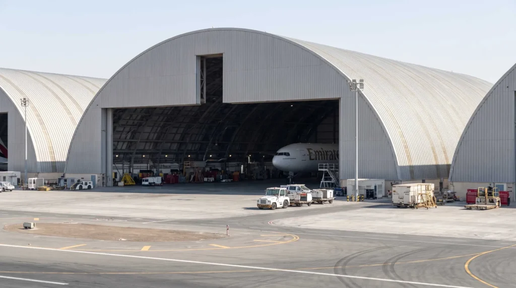 80-Meter Clear Span Aviation Hangar in the Philippines: Engineered for Category 5 Typhoons and High-Seismic Resilience