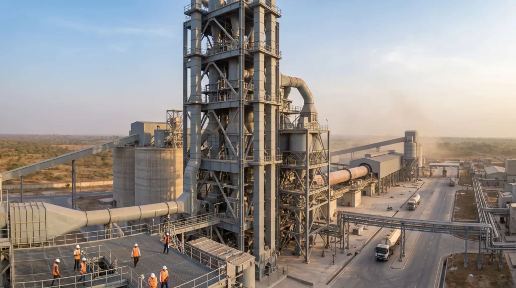 85-Meter Heavy Industrial Preheater Tower in Nigeria: High-Altitude Cyclone Seating, Vibration Damping, and Fast-Track Turnkey Erection
