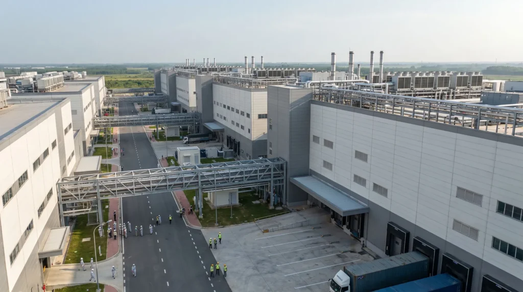 45,000 sqm Multi-Tier Precision Electronics Cleanroom Workshop in Vietnam: Micro-Vibration Control, Heavy Inter-Building Skybridge, and Accelerated Clean-Build Handover