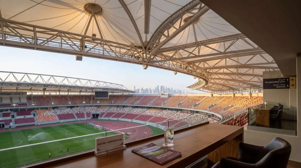 48,000 sqm Cantilevered Space Frame Stadium Canopy in Qatar: Sub-Millimeter Ball-Joint Precision and Deflection Control