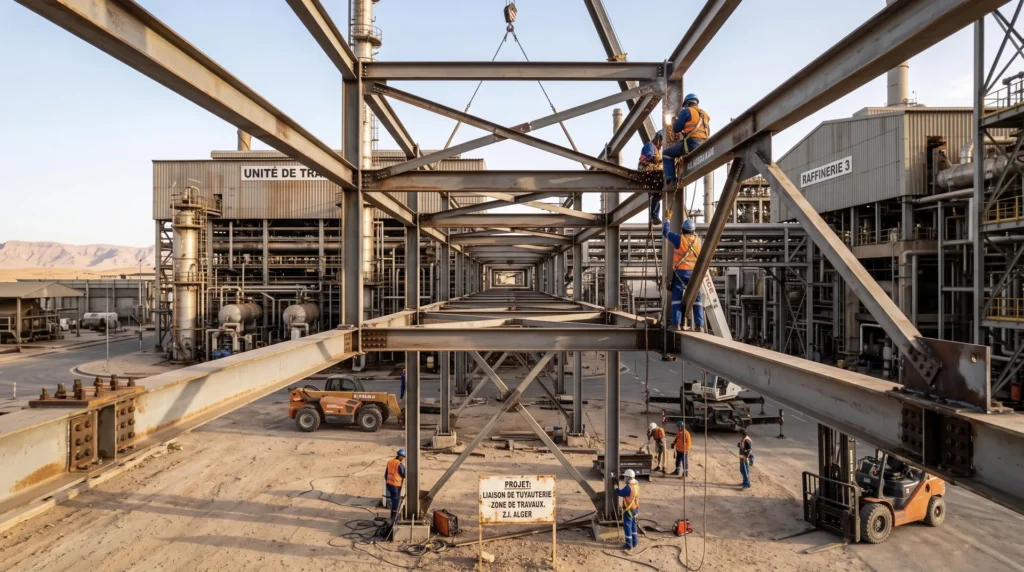 65,000-Ton Oil Refinery and Processing Structures in Algeria: Heavy Load Support and Fire-Resistant Design